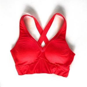 Athleta Adjustable Bra, Size S, Bright Coral EUC